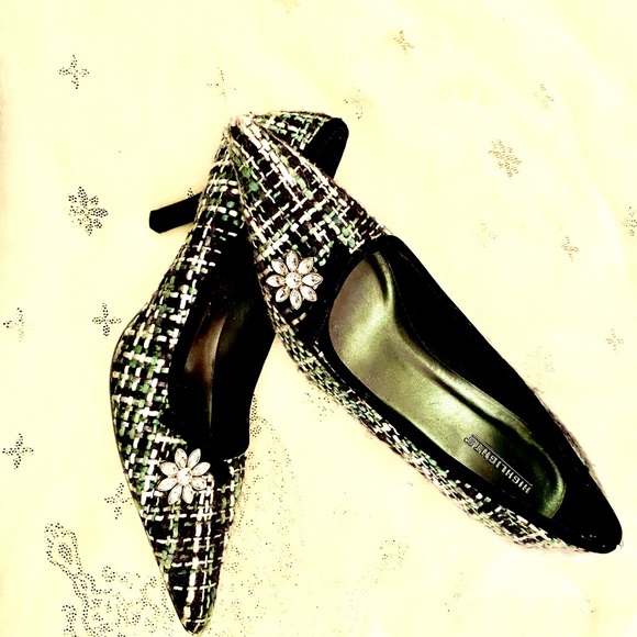 Highlights Shoes - Highlights navy blue, white and light blue heals